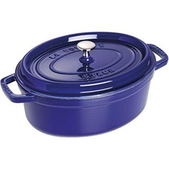 Staub Cacerola/cocotte De Hierro Fundido Ovalada, Di&aacute;metro De 31 Cm, 5,5 L, Azul Oscuro