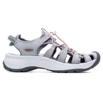 Keen Astoria West Textile Synthetic Womens Comfort Sandals - Grey Coral - Size:UK 4.5