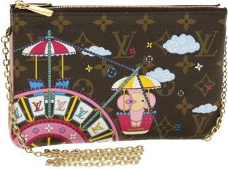 Louis Vuitton Pre-owned Clutches, female, Brown, Size: ONE SIZE Pre-owned Vintage Canvas Clutch