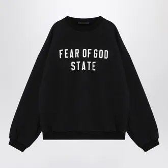 Fear of God Black Sweatshirt With Embroidered Logo