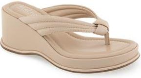Kenneth Cole Reaction Rixton Platform Wedge Thong Sandal in Smoke Grey at Nordstrom Rack, Size 7.5
