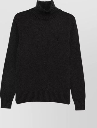 Ami ribbed turtleneck sweater long sleeves