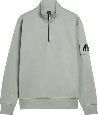 Moose Knuckles Hartsfield Half-zip Cotton Sweatshirt - Grey - XL