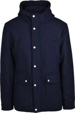 Jack & Jones Jassen, Heren, Blauw, L, Wol, Parka