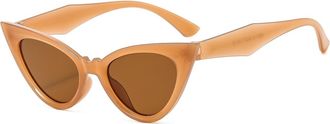 Generic Mens And Womens Outdoor Vacation Sunglasses Small Frame Sports Commuter Sun Glasses(Orange)