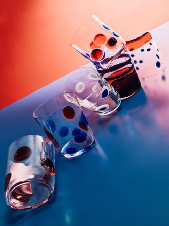 CARLO MORETTI Bora Hand-Blown Murano Glass Tumblers - 15oz/440ml (Set of 6)