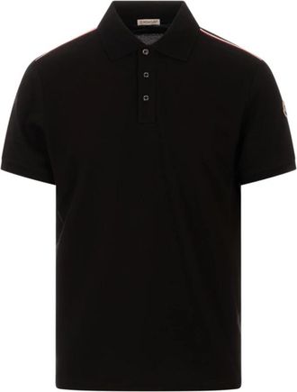 Moncler SS Polo - Heren - Polos - Zwart - M - Katoen - Tops
