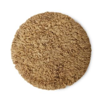 HKliving Fluffy Teppich, &Oslash; 200 cm, caramel