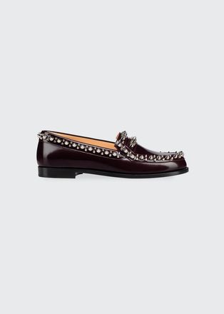 Christian Louboutin Mattia Spikes Donna Leather Loafers