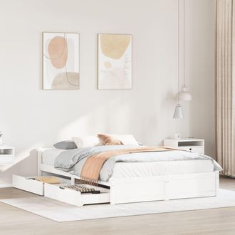 Berkfield Home Bed Frame without Mattress White 140x200 cm Solid Wood Pine