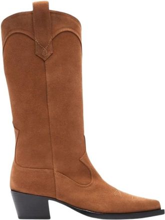 Scarosso Dolly Boot - Dames - Cowboylaarzen - Bruin - 36 EU - Leer - Schoenen