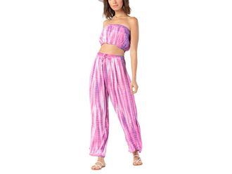 Tiare Hawaii Heatwave Set Womens Swimwear Pink Gray Leo, Rayon