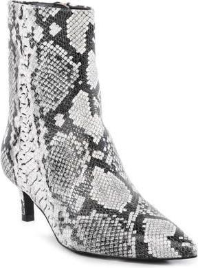 Seychelles Dinner Date Pointed Toe Boot in Black/White Leather at Nordstrom Rack, Size 8.5