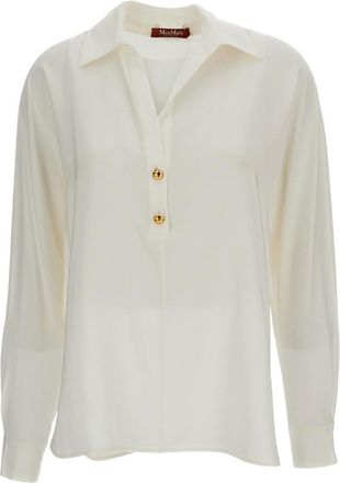 Max Mara White Loose Solid Shirt