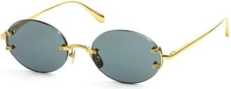 Linda Farrow Lfl 1544 C6 SUN Zonnebrillen - Dames - Zonnebrillen - Geel - 51 MM - Accessoires