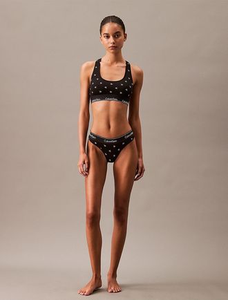 Calvin Klein Womens Icon Cotton Modal Thong - Black - XS