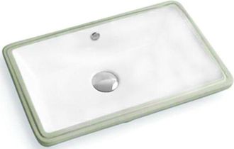 Desconocido Lavabo De Encastrar Cer&aacute;mico 54x34x18,5 Cm, Blanco