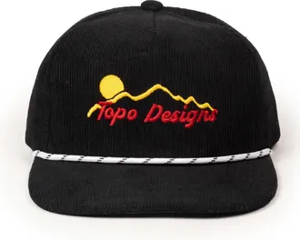 Topo Designs Corduroy Trucker Hat Black
