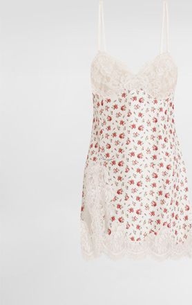 Dolce & Gabbana Small Rose-print Slip Dress - Woman Dresses Multicolor 44