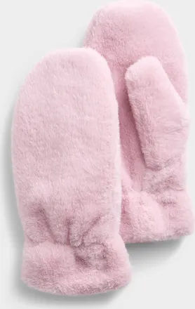 Simons Womens Ultra-soft fuzzy mittens