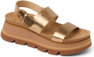 Reef Vista Luxe Liah Slingback Platform Sandal in Sunset Bronze at Nordstrom, Size 11