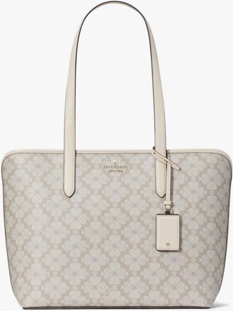 Kate Spade New York Womens Flower Pvc Large Tote - Beige - One Size