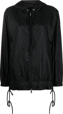 Moncler logo-print hooded rain jacket - women - Polyamide/Polyamide - 4 - Black
