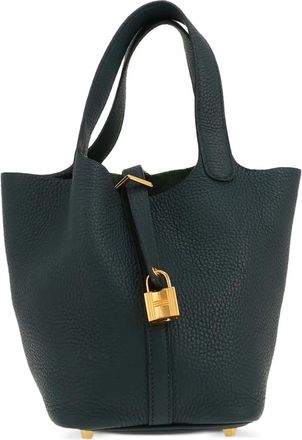 Herm&egrave;s 2021 Picotin 18 shopper met strak bandje - Groen
