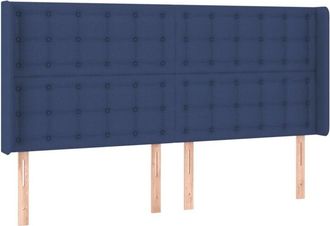 vidaXL Cabecero Con Led De Tela Azul 163x16x118/128 Cm Vidaxl