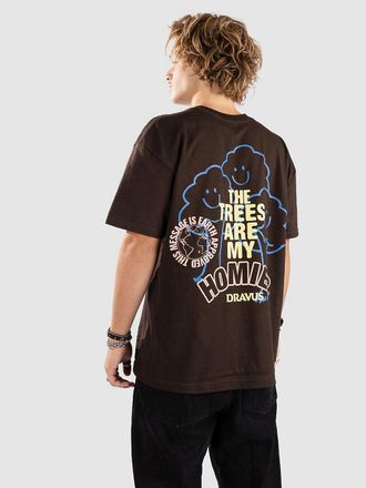 Dravus Souveneir Upcycle Boxy T-Shirt marrone
