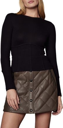 Alp N Rock Layne Seam Detail Crewneck Sweater in Black at Nordstrom, Size X-Large