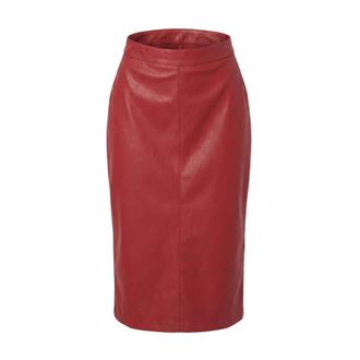 Pinko Pinko, Dames, Rokken, Rood, Maat: M Leer