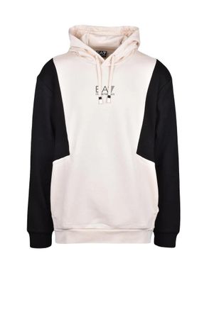 Emporio Armani Cream Brushed Cotton Hoodie