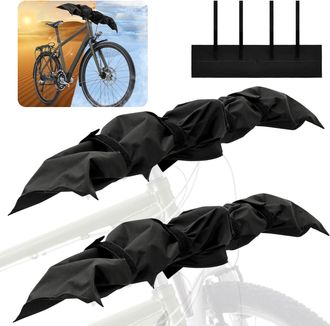 OEM Juego De 2 Fundas Protectoras Para Manillar De Bicicleta El&eacute;ctrica - Impermeables - 210d - Protecci&oacute;n Para Transporte - Con Correas Y Cremalleras - Pr