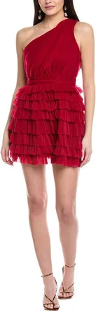 endless rose One-Shoulder Tulle Dress