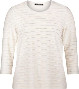 Betty Barclay Tops, Dames, Beige, XL, Klassieke Golfstructuur Shirt