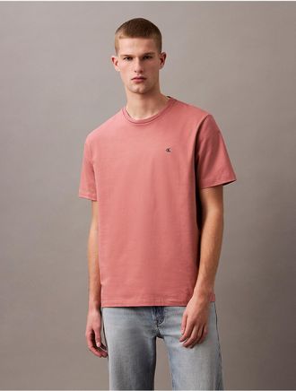 Calvin Klein Jeans Calvin Klein Mens Smooth Cotton Monogram T-Shirt - Red - XL