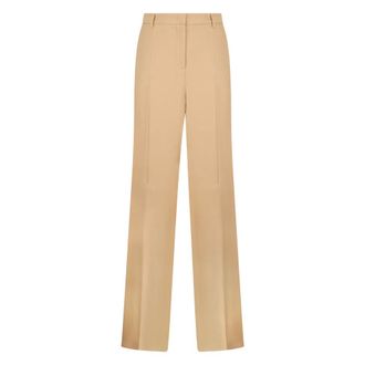 Alberta Ferretti High-Waisted Trousers - female - Alberta Ferretti - Wide Trousers - Beige - XL - Trousers