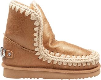 Mou Eskimo 18 Enkellaarsjes - Dames - Winterlaarzen - Bruin - 36 EU - Wol - Schoenen