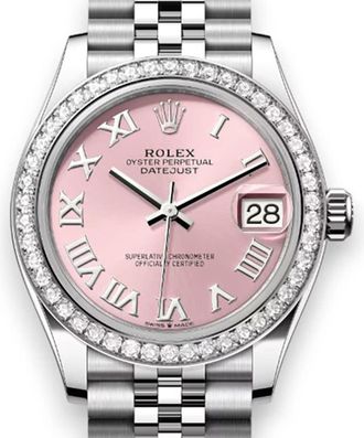 Rolex Datejust 31 Automatic Diamond Pink Dial Ladies Watch 278384PRJ