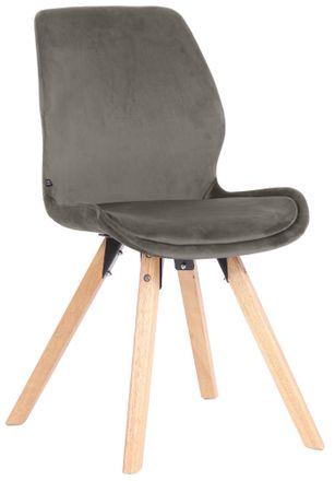 Clp Clp - Silla De Sal&oacute;n Luna Con Asiento Acolchado Gris Terciopelo