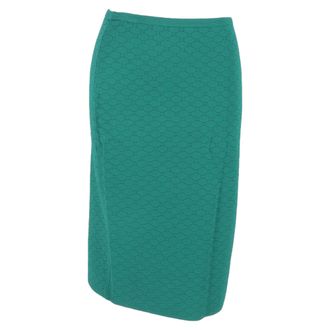Diane Von F&uuml;rstenberg Diane Von Furstenberg Patterned Midi Skirt in Green Wool