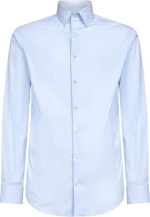 Giorgio Armani Overhemden, Heren, Blauw, 3Xl, Katoen, Icon Slim Fit Blauw Overhemd