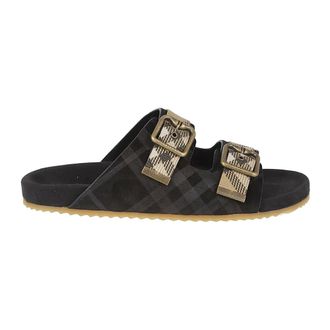 Burberry Sliders, male, Black, Size: 10 US Urchin Check Sandals