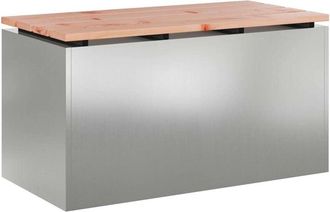 vidaXL Garden Bench Silver 80 x 40 x43 cm Galvanised steel vidaXL