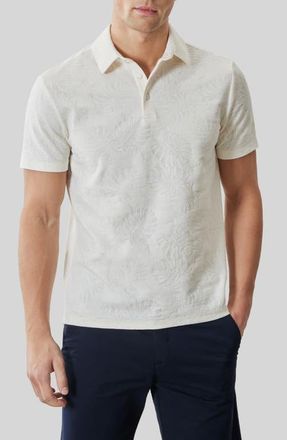 Robert Barakett Corven Short Sleeve Polo in Swan at Nordstrom, Size Xx-Large