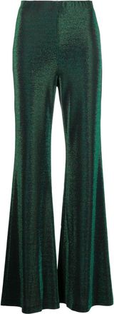 MACCAPANI Metallic Flared Trousers - Womens - Polyamide/Polyester/Viscose