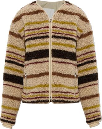 Moncler Cardigan met logopatch - Dames - Vesten - Bruin - XS - Truien & Vesten