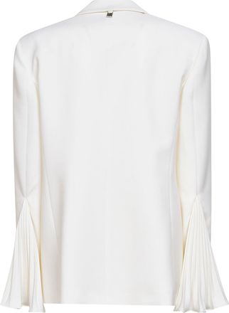 Giuseppe Di Morabito Womens Double-Breasted Virgin Wool Blazer White Jacket