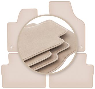 OEM Alfombrillas Premium Beige Para: Seat Alhambra Ii Monovolumen 2010-2018